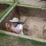 James Rees excavating at Block 6 in Historic Washington State Park, 2012.