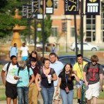 SAU students on first day of fall 2013 semester