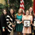 The Student Nurses’ Association receives the 2013 Organization of the Year Award at the 18th Annual Leadership Recognition and Awards Banquet.