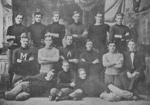 The 1912 Mulerider football team with Coach George Ruford Turrentine in coat and tie photo