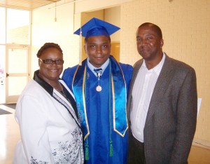 Cameron Sumlin with his parents