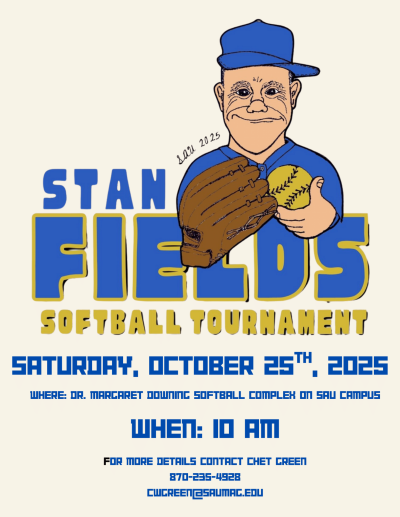 Saturday, October 25th, 2025 Dr. Margaret Downing Softball Complex on SAU Campus 10 AM (1)-1