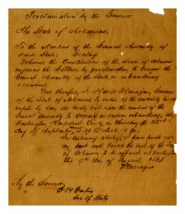 Higher resolution image of Proclamation of 1864 photo
