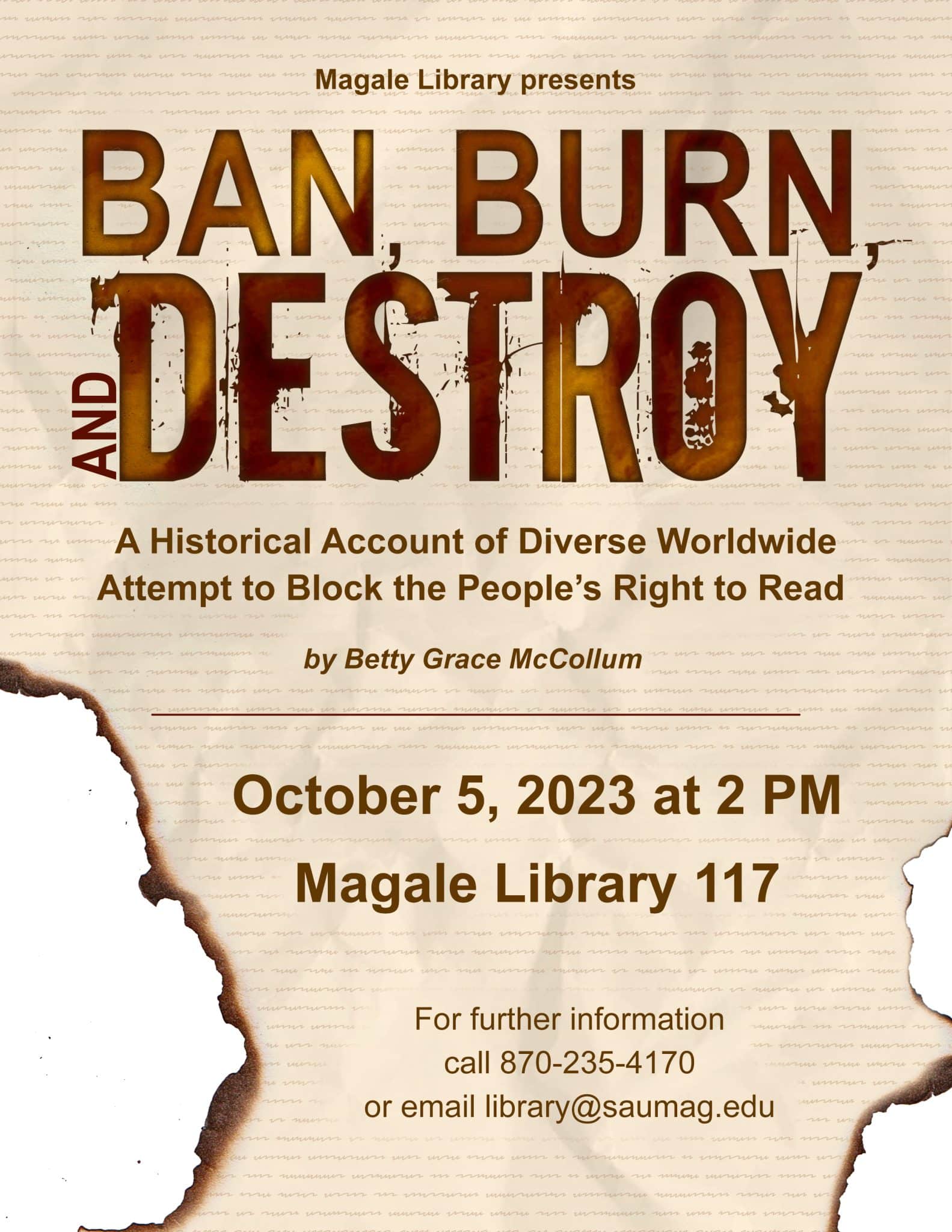 Burn, Ban, and Destroy | Magale Library | Southern Arkansas University
