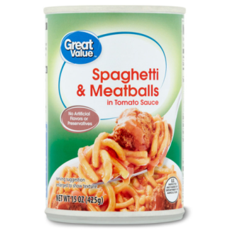 Canned Spaghetti in Tomato Sauce with Meat