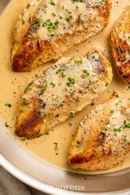 Boursin Chicken with Garlic Mashed Potatoes and Dinner Rolls