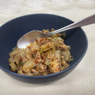 Mulerider Made Spicy Cajun Turkey Cabbage