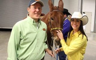 Jason Pederson with Molly Ann and Megan Maye.