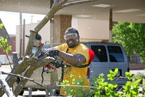 Glenn Muffih volunteering with Making Magnolia Blossom