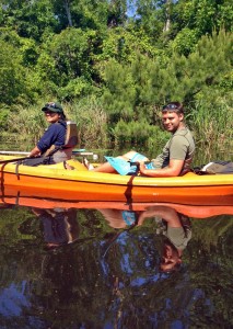 Ochs kayaking Lake Ponchartrain