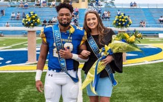 SirCharles Perkins and Abbie Guin, SAU's Homecoming King and Queen