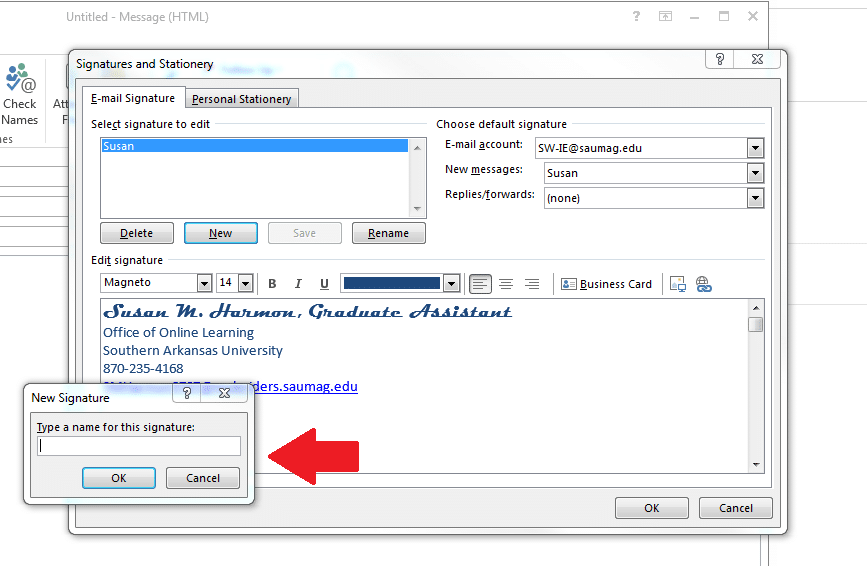 how to add a signature in outlook web browser